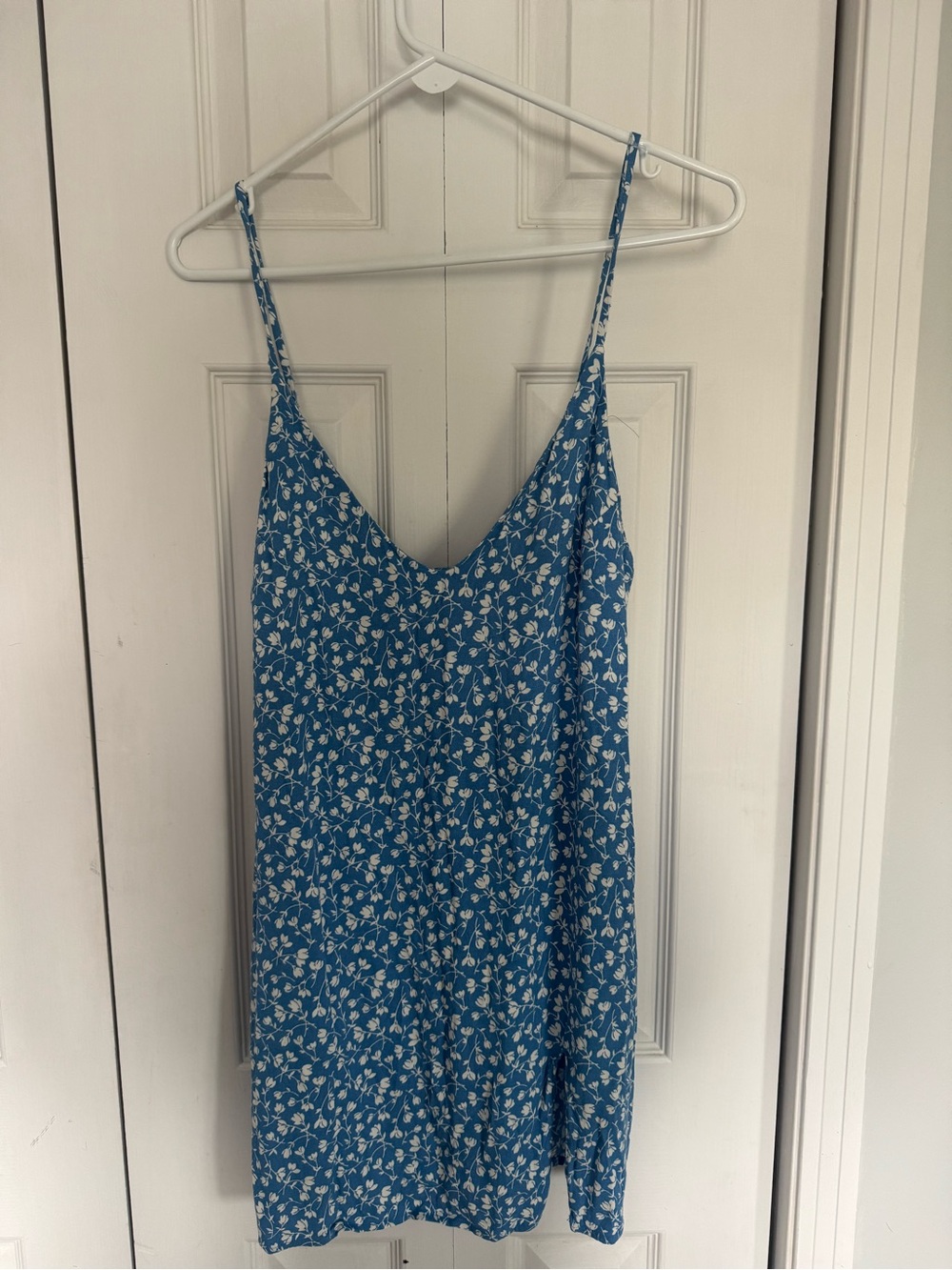 Reformation Blue Floral Slip Camisole